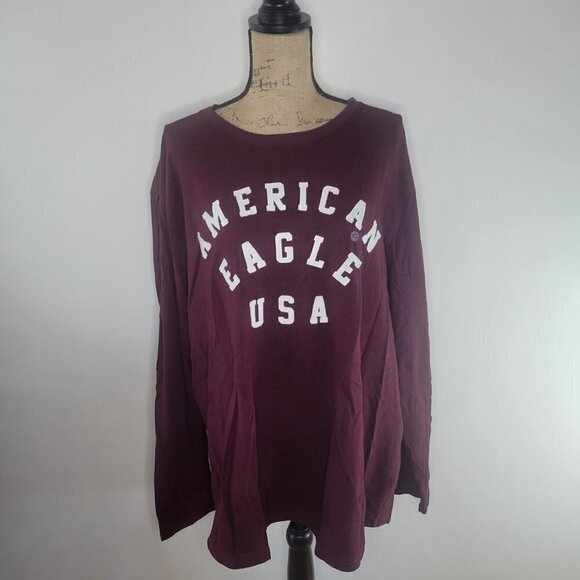 Mens Pre-Owned Maroon XXL American Eagle Outfitters Active Flex Shirt - Picture 3 of 4